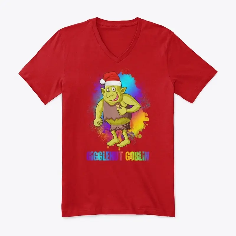 Mens Premium V Neck XMAS Goblin